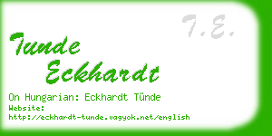 tunde eckhardt business card