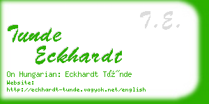 tunde eckhardt business card